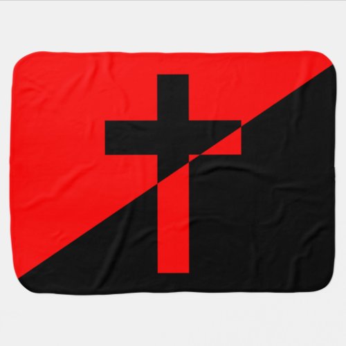 Christian Socialism  Anarchism Liberation Flag Baby Blanket