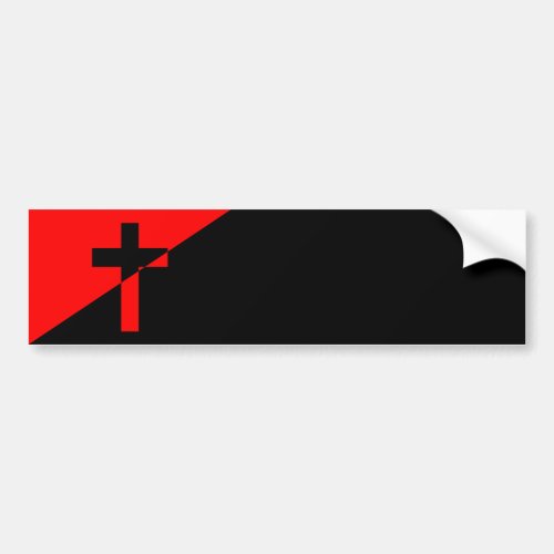 Christian Socialism  Anarchism Liberation Flag Bumper Sticker