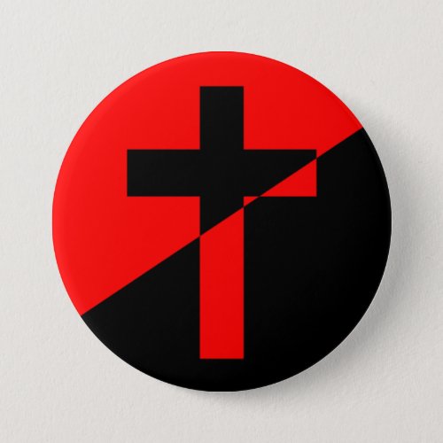 Christian Socialism  Anarchism Liberation Flag Button