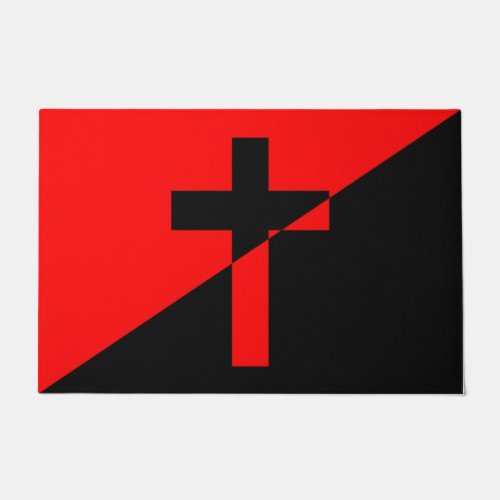 Christian Socialism  Anarchism Liberation Flag Doormat