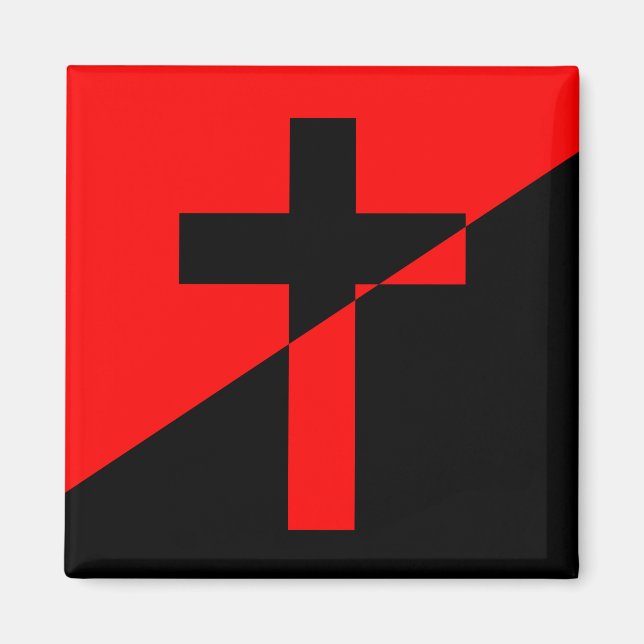 Christian Socialism & Anarchism (Liberation) Flag Magnet (Front)