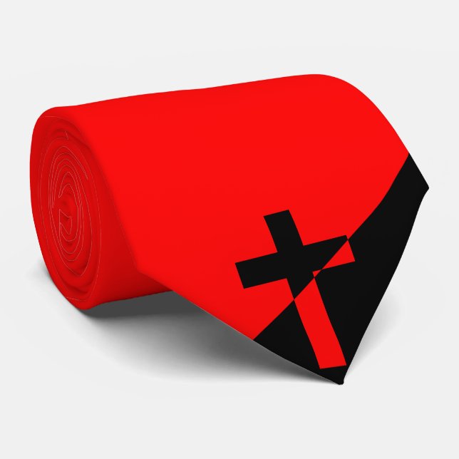 Christian Socialism & Anarchism (Liberation) Flag Neck Tie (Rolled)