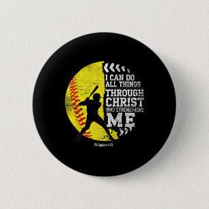 Christian Softll I Can Do All Things Religious Fai Button