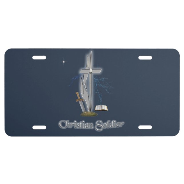 Christian Soldier License Plate (Front)