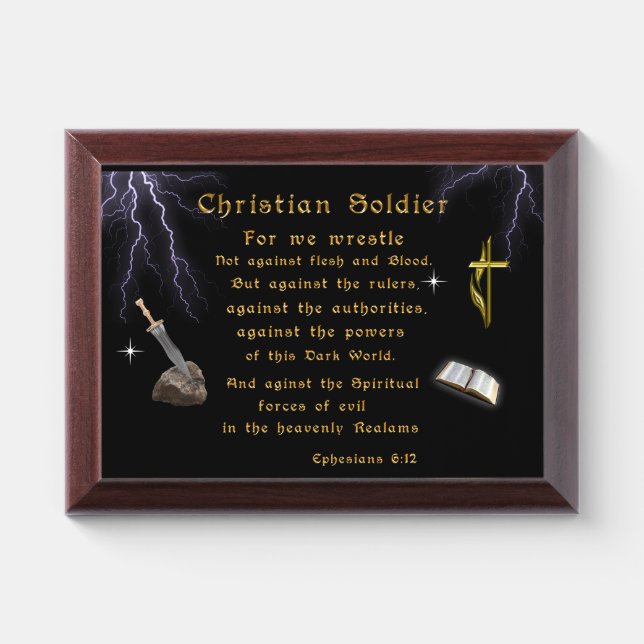 Christian Soldiers Award Plaque (Horizontal)