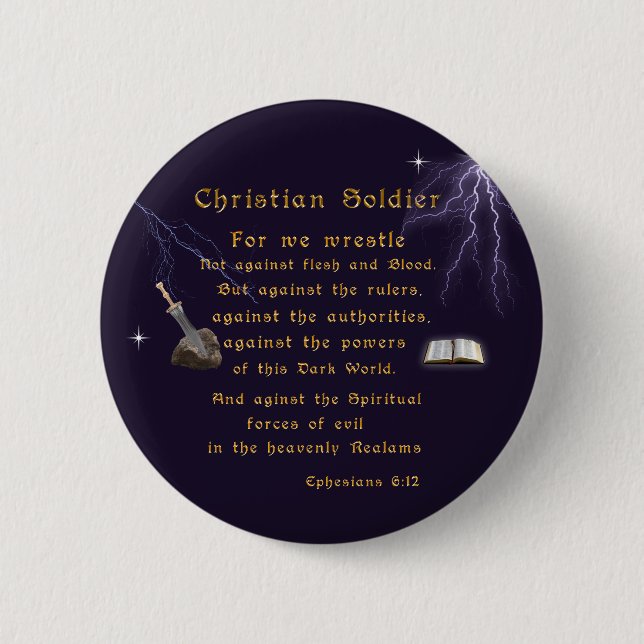 Christian Soldiers Button (Front)