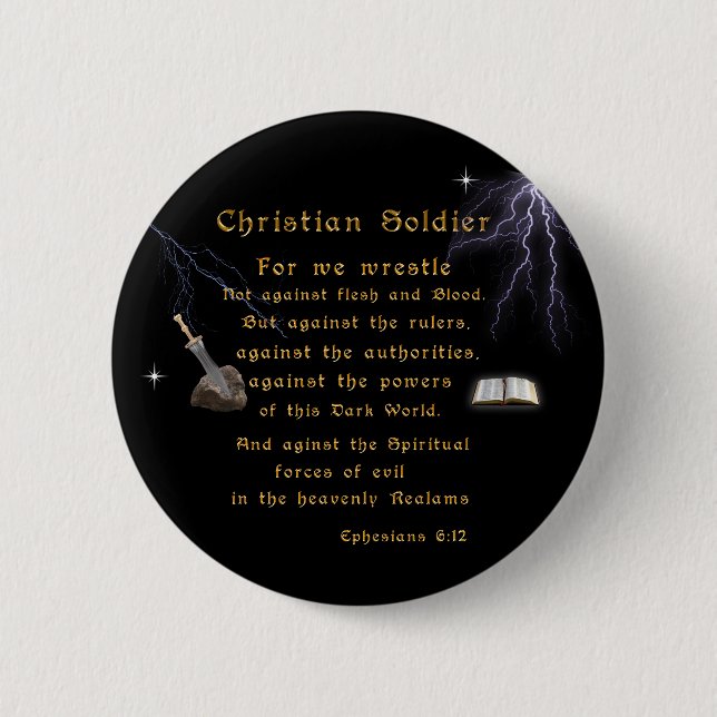 Christian Soldiers Button (Front)
