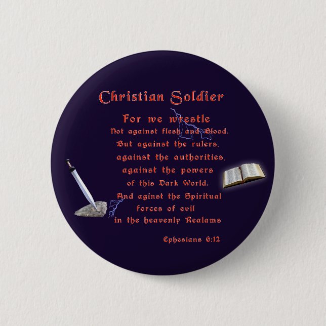 Christian Soldiers Button (Front)