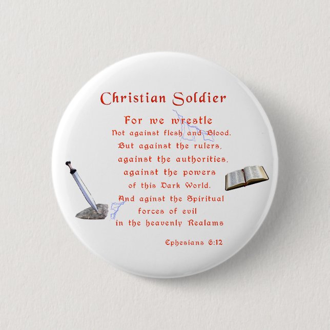 Christian Soldiers Button (Front)