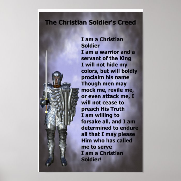 Christian Soldiers Creed Poster | Zazzle