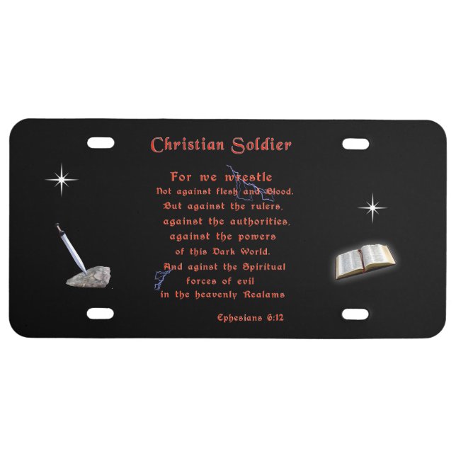 Christian Soldiers License Plate (Front)