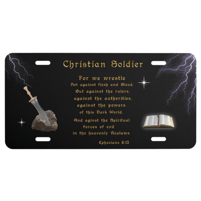 Christian Soldiers License Plate (Front)