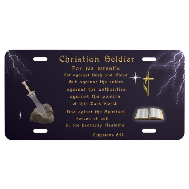 Christian Soldiers License Plate (Front)