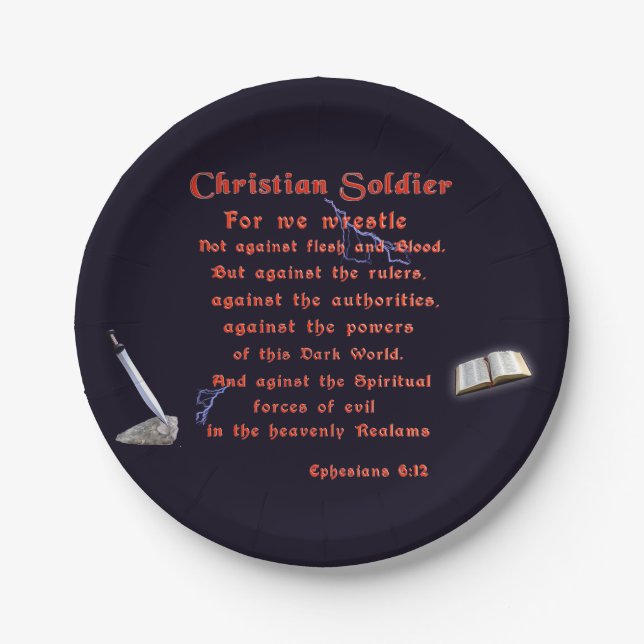 Christian Soldiers Paper Plates (Front)