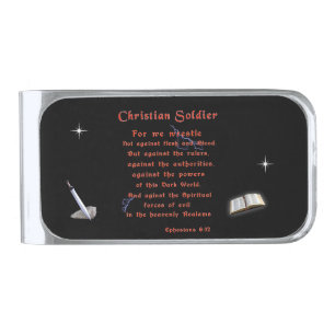 Christian Soldiers Silver Finish Money Clip