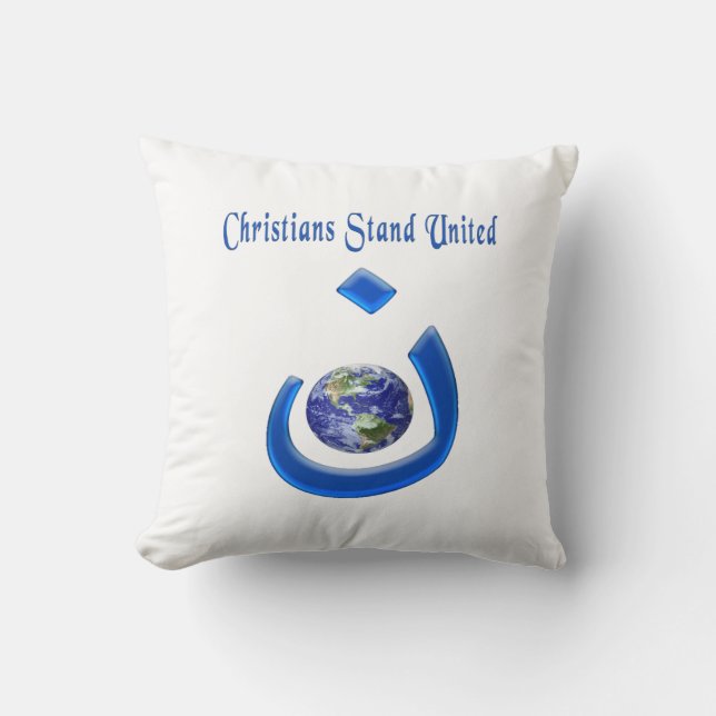 Christian Solidarity Throw Pillow (Front)