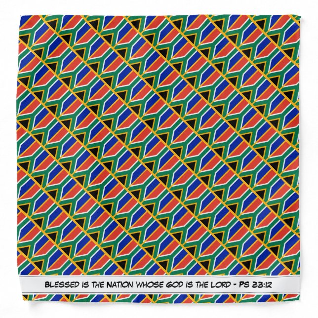 Christian SOUTH AFRICA FLAG Cravat Neckerchief Bandana (Front)