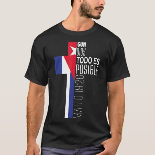 Christian Spanish  Religious Bible Verses Cuban Fl T_Shirt