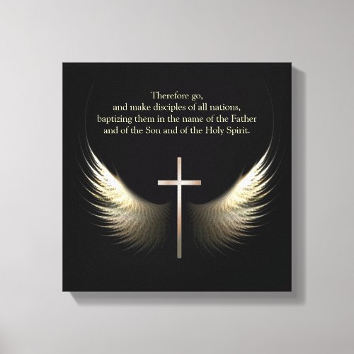 Christian Spirit and Cross Custom Bible Verse Canvas Print