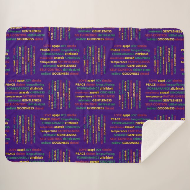 Christian SPIRITUAL GIFTS of the SPIRIT Bible  Sherpa Blanket (Front (Horizontal))
