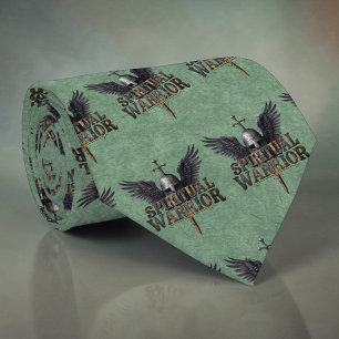 Christian Spiritual Warrior Custom Necktie