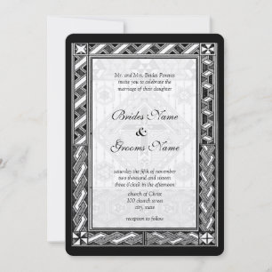 Christian Stained Glass Cross Wedding Invitation