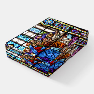 Christian Stained Glass Paperweight