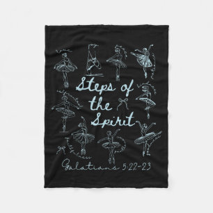 Christian Steps Of Srit Bible Verse Ballet Dancer  Fleece Blanket