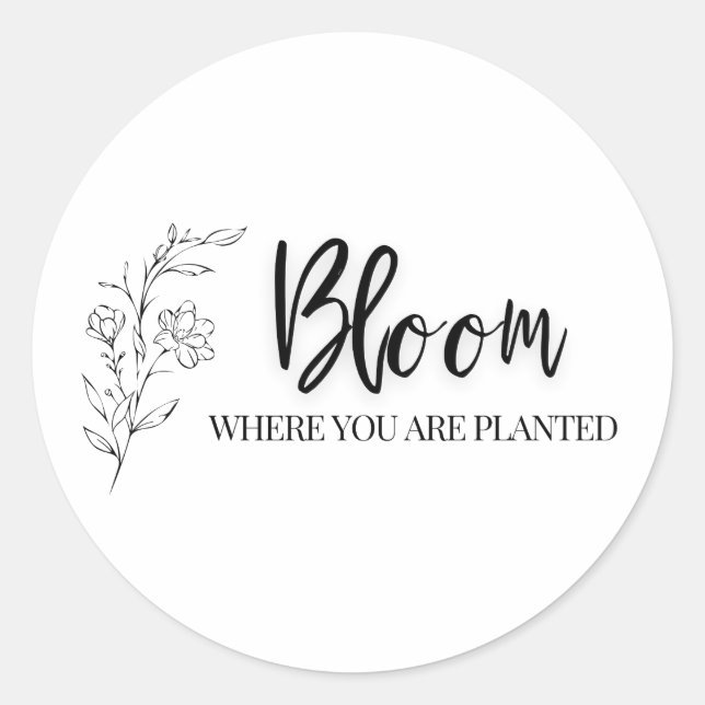 Christian sticker | Bloom Faith Inspirational (Front)