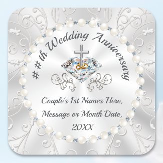 Christian Stickers Wedding, Anniversary, Church or