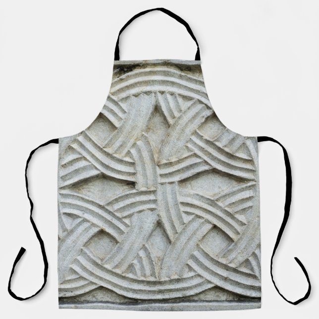 Christian Stone Carving Ancient Pattern Apron (Front)