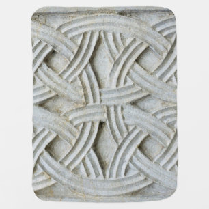 Christian Stone Carving Ancient Pattern Baby Blanket