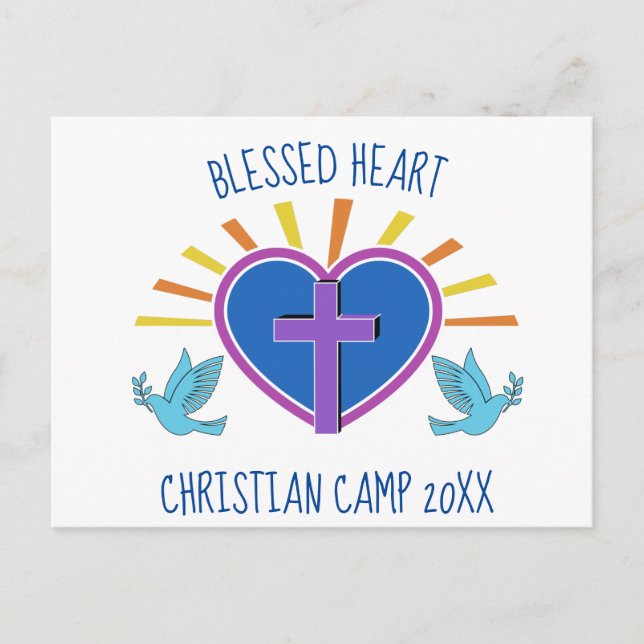 Christian Summer Camp Custom Religious Retreat Postcard (Front)