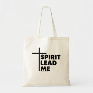  Christian Sunday ''Spirit Lead Me''  Typography  Tote Bag
