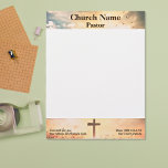 Christian Sunrise Pasture Cross Church Pastor  Letterhead<br><div class="desc">Level up your Christian networking game with our Christian Cross Pasture Sunrise Church Pastor Business Letterhead! This stationery isn't just about contact details; it's a connection to inspiration,  guidance,  and community. Insert your contact details. #Christian</div>