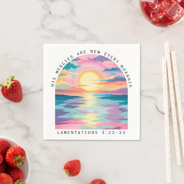 Christian Sunset Bible Verse Napkins (Insitu)