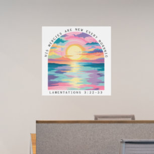 Christian Sunset Bible Verse Wall Decal