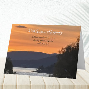 Christian Sunset Sympathy Card