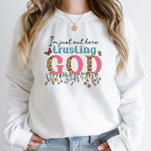 Christian Sweatshirt Graphic Tee for Women Floral 