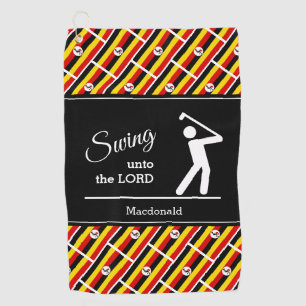 Christian Swing Unto The Lord Custom UGANDA Golf Towel