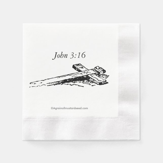 Christian Symbol Cross Napkins (Front)