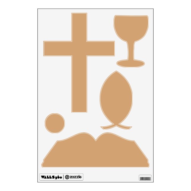 Christian Symbol Decals – Warm Sand (Front)