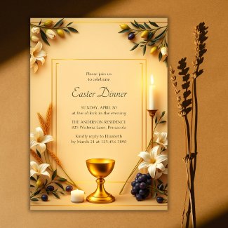 Christian Symbol Elegant Religious Easter Dinner