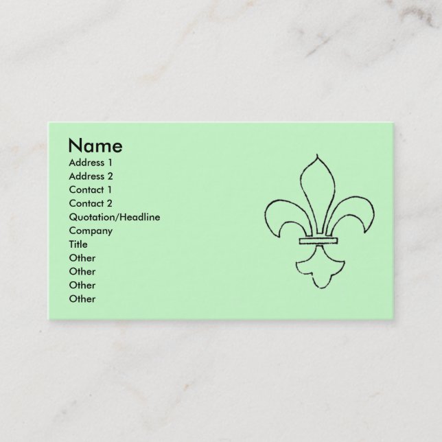 Christian Symbols Business Card (Front)
