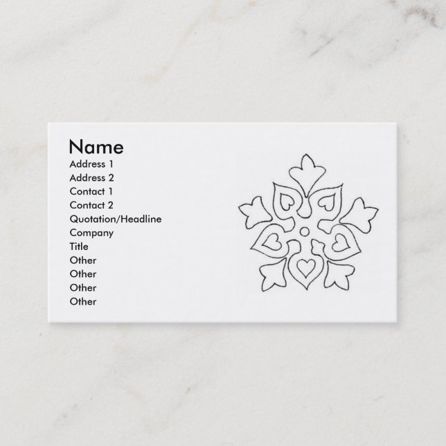 Christian Symbols Business Card (Front)