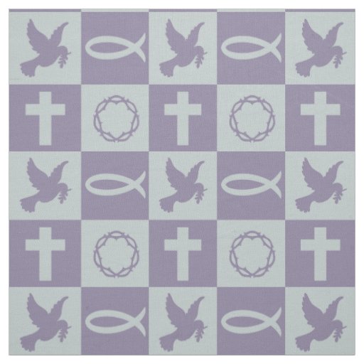 Christian Symbols Fabric