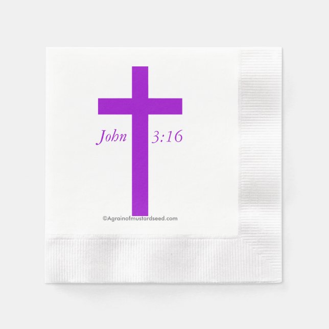 Christian Symbols Paper Napkins (Front)