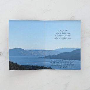 Christian Sympathy Beautiful Mountain Lake  Card