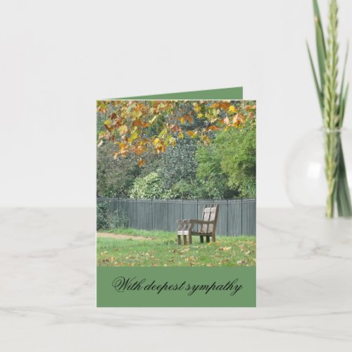 Christian Sympathy Card with Bible verse and Poem