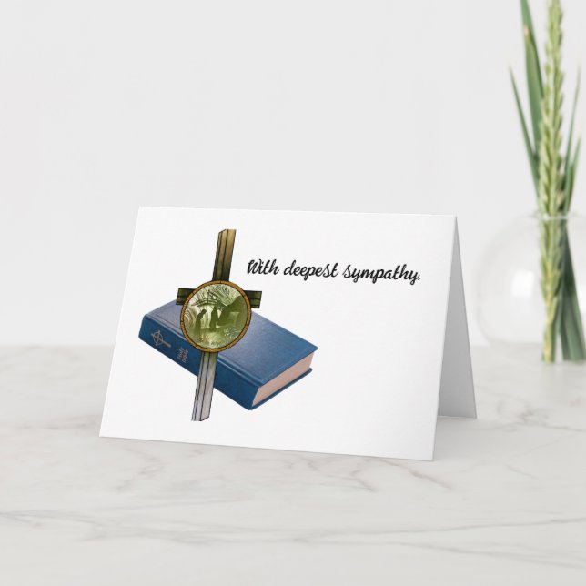 Christian Sympathy & Sorrow of loss sorry sympathy Thank You Card (Front)
